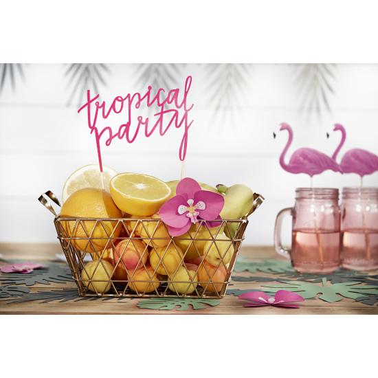Decoración para tarta fucsia - Tropical Party Decoración para tarta fucsia - Tropical Party