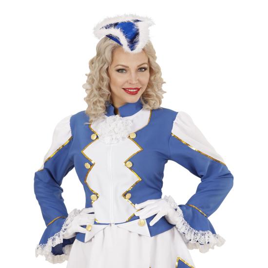 Diadema de tricornio azul con marabú para mujer Diadema de tricornio azul con marabú para mujer