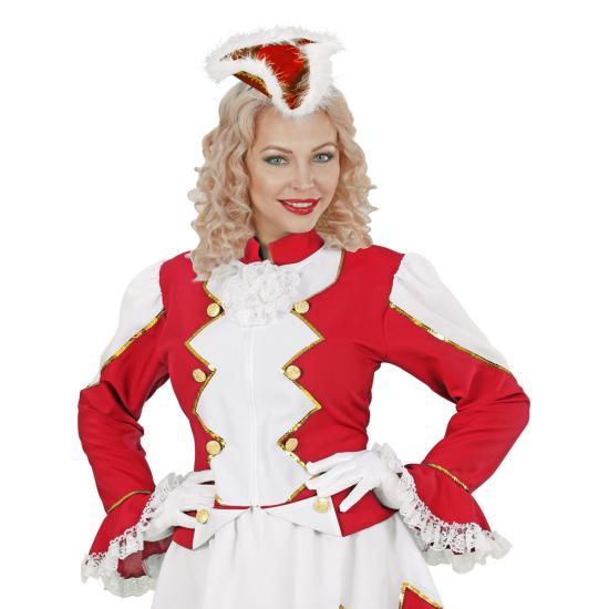 Diadema de tricornio granate con marabú para mujer Diadema de tricornio granate con marabú para mujer