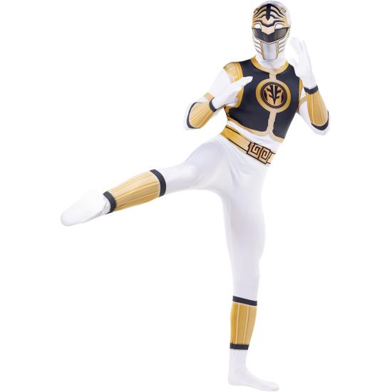 Disfraz Power Ranger Blanco Segunda piel Disfraz Power Ranger Blanco Segunda piel