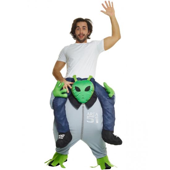 Disfraz a hombros de marciano para adulto Disfraz a hombros de marciano para adulto