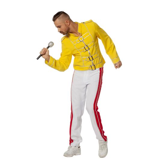 Disfraz de Freddie Mercury amarillo para hombre Disfraz de Freddie Mercury amarillo para hombre