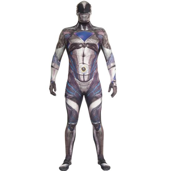 Disfraz de Power Ranger negro Movie Morphsuits para adulto Disfraz de Power Ranger negro Movie Morphsuits para adulto