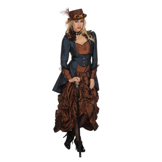 Disfraz de Steampunk marrón para mujer Disfraz de Steampunk marrón para mujer