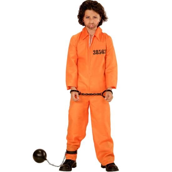 Disfraz de Convicto Infantil – Mono Naranja de Preso para Niños Disfraz de Convicto Infantil – Mono Naranja de Preso para Niños