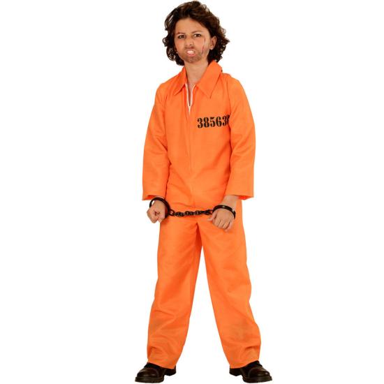 Disfraz de Convicto Infantil – Mono Naranja de Preso para Niños Disfraz de Convicto Infantil – Mono Naranja de Preso para Niños