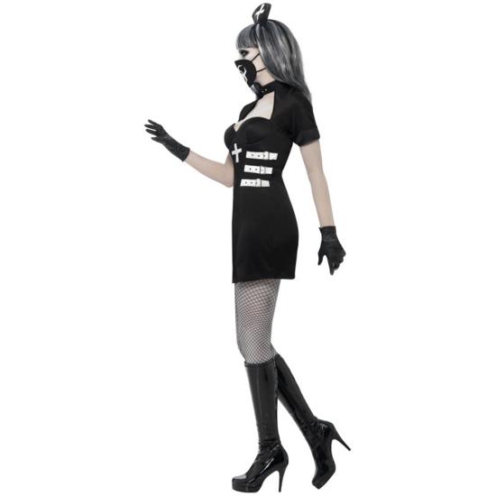 Disfraz de enfermera zombie negr Disfraz de enfermera zombie negr