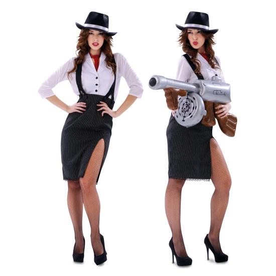 Disfraz de Gángster Malvada para mujer Disfraz de Gángster Malvada para mujer