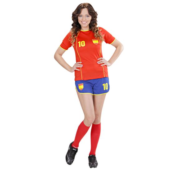 Disfraz de Jugadora de fútbol Español para mujer Disfraz de Jugadora de fútbol Español para mujer