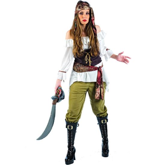 Disfraz de pirata saqueadora deluxe Disfraz de pirata saqueadora deluxe