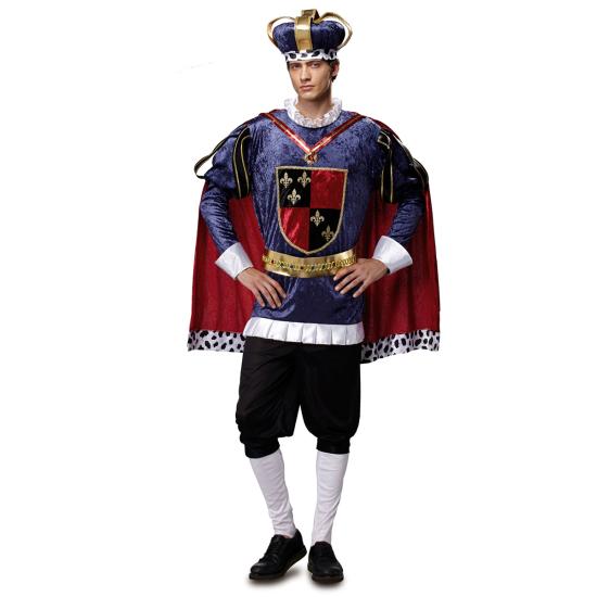 Disfraz de Rey Medieval azul para hombre Disfraz de Rey Medieval azul para hombre