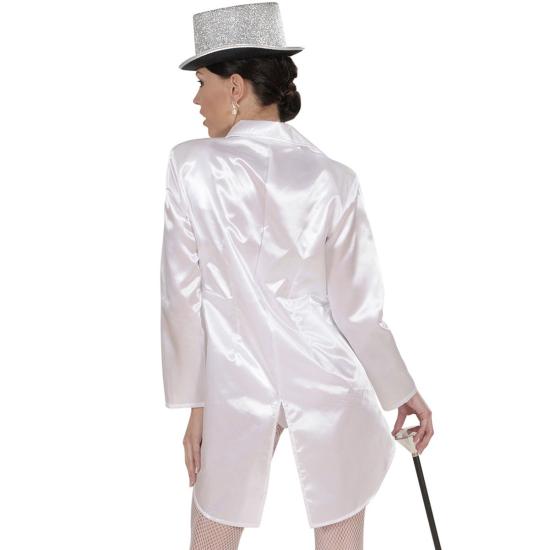 Frac blanco de raso para mujer Frac blanco de raso para mujer