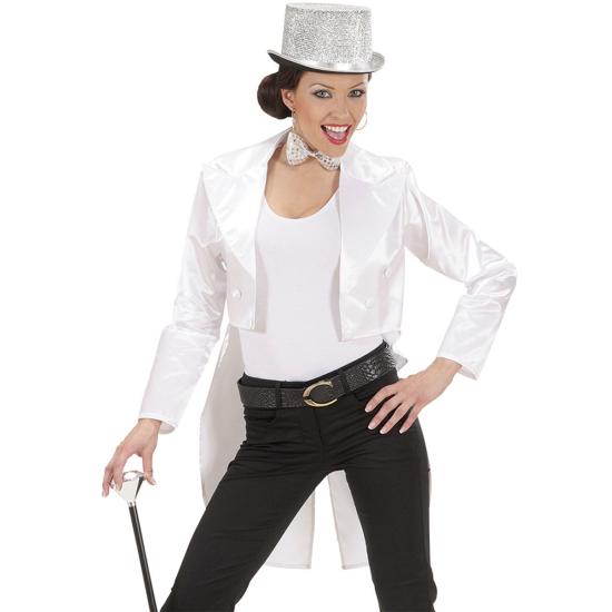 Frac blanco de raso para mujer Frac blanco de raso para mujer