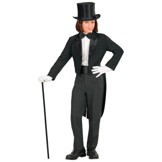 Frac Infantil Negro con Cuello en Raso – Traje de Espectáculo y Magia para Niños Frac Infantil Negro con Cuello en Raso – Traje de Espectáculo y Magia para Niños