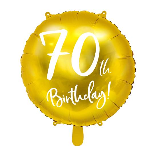 Globo 70 th Birthday dorado (45 cm) Globo 70 th Birthday dorado (45 cm)