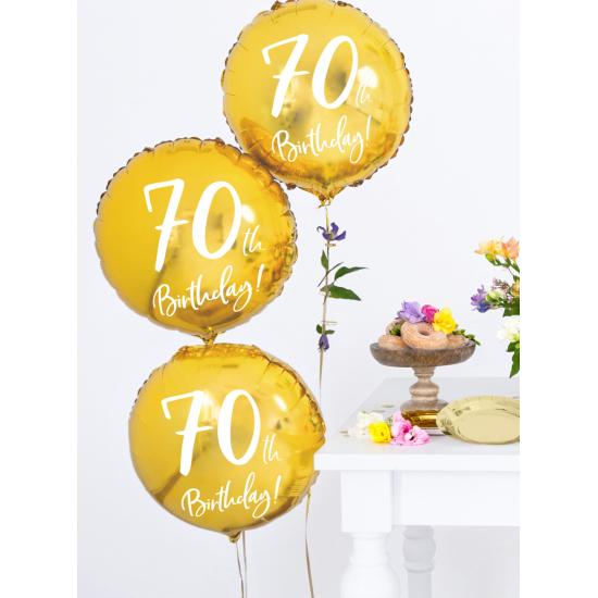 Globo 70 th Birthday dorado (45 cm) Globo 70 th Birthday dorado (45 cm)