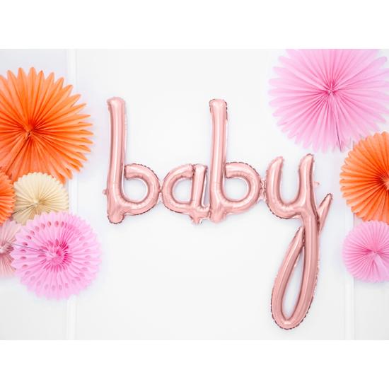 Globo Baby rosa oro (75 cm) - Baby Shower Party Globo Baby rosa oro (75 cm) - Baby Shower Party