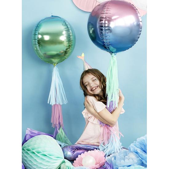 Globo con forma de bola azul y violeta iridiscente - Iridescent Mermaid Globo con forma de bola azul y violeta iridiscente - Iridescent Mermaid