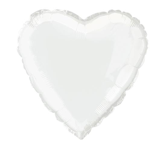 Globo de foil con forma de corazón blanco Globo de foil con forma de corazón blanco
