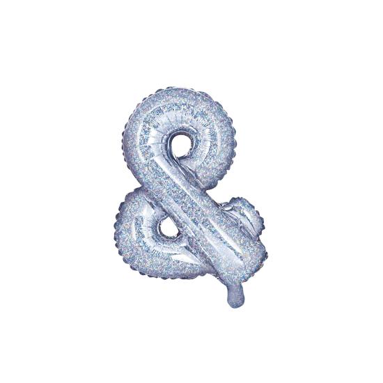 Globo foil & plateado con purpurina (35 cm) Globo foil & plateado con purpurina (35 cm)