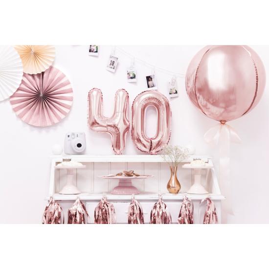 Globo foil "4" oro rosa (35 cm) Globo foil "4" oro rosa (35 cm)