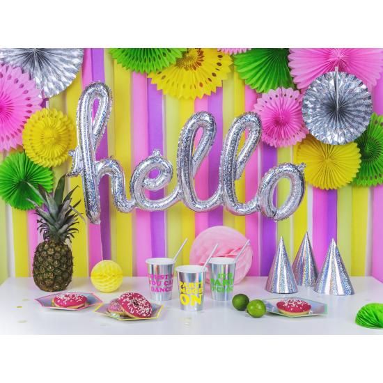 Globo foil "Hello" plateado Globo foil "Hello" plateado