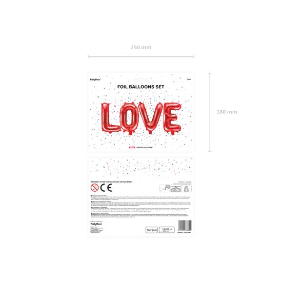 Globo foil "Love" rojo Globo foil "Love" rojo