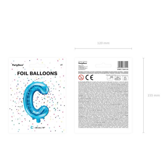 Globo foil letra C azul Globo foil letra C azul