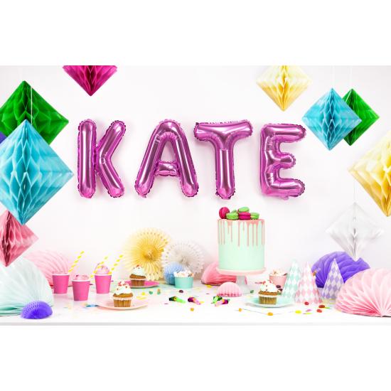 Globo foil letra E rosa oscuro Globo foil letra E rosa oscuro