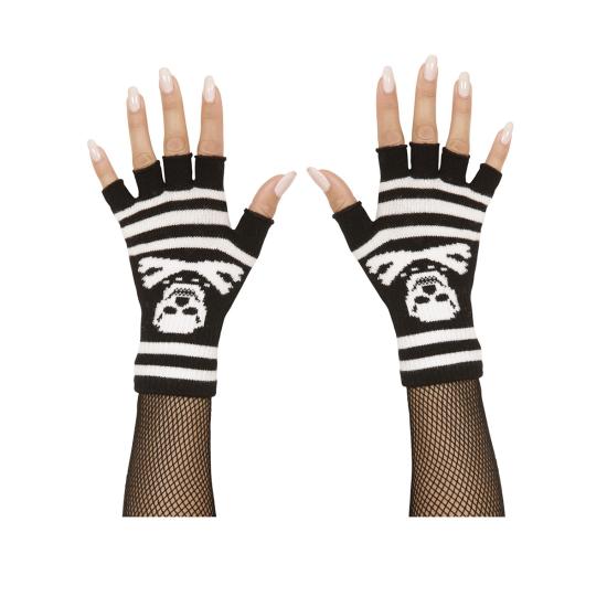Guantes de rayas y calaveras Guantes de rayas y calaveras