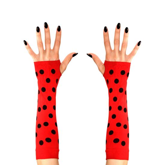 Guantes largos de mariquita para mujer Guantes largos de mariquita para mujer