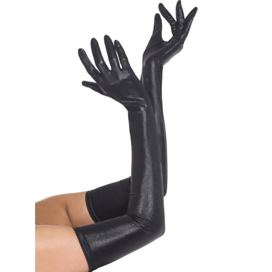 Guantes Negros Efecto Cuero Guantes Negros Efecto Cuero