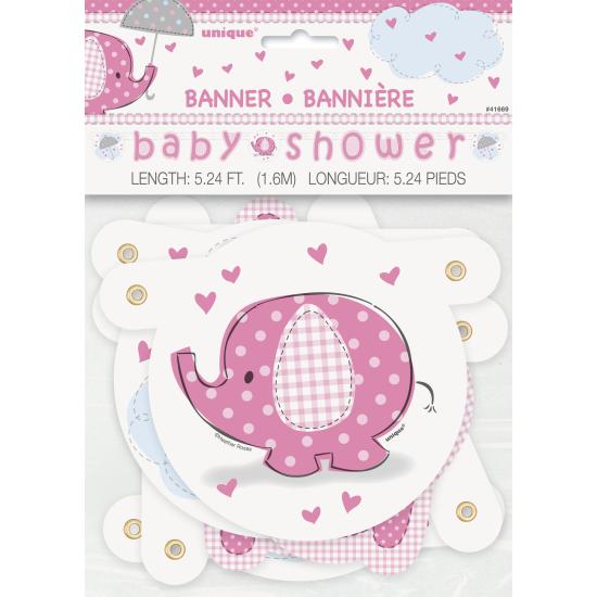 Guirnalda Baby Shower rosa - Umbrellaphants Pink Guirnalda Baby Shower rosa - Umbrellaphants Pink
