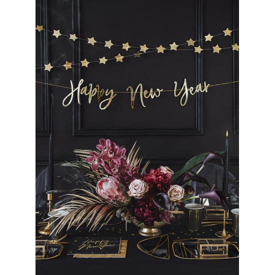 Guirnalda con estrellas doradas (3,6 m) Guirnalda con estrellas doradas (3,6 m)