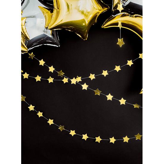 Guirnalda con estrellas doradas (3,6 m) Guirnalda con estrellas doradas (3,6 m)