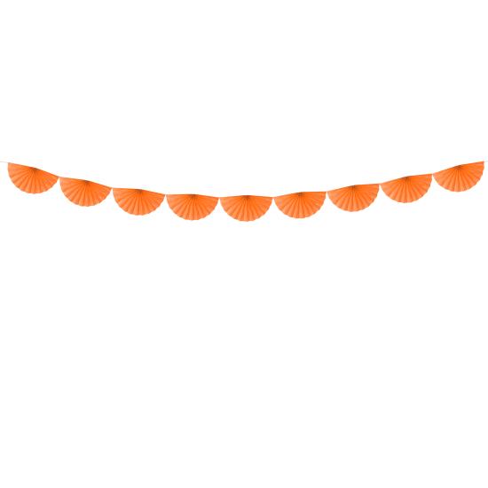 Guirnalda de abanicos de papel decorativos naranja Guirnalda de abanicos de papel decorativos naranja