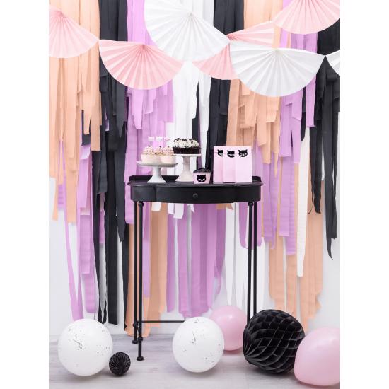 Guirnalda de abanicos grandes de papel decorativos rosa pálido Guirnalda de abanicos grandes de papel decorativos rosa pálido