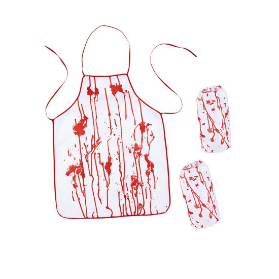 Kit disfraz de asesino carnicero ensangrentado Kit disfraz de asesino carnicero ensangrentado