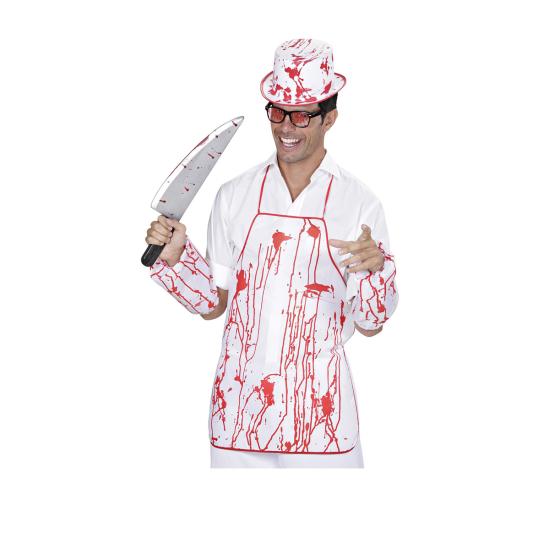 Kit disfraz de asesino carnicero ensangrentado Kit disfraz de asesino carnicero ensangrentado