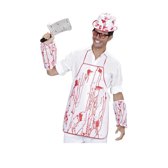 Kit disfraz de asesino carnicero ensangrentado Kit disfraz de asesino carnicero ensangrentado