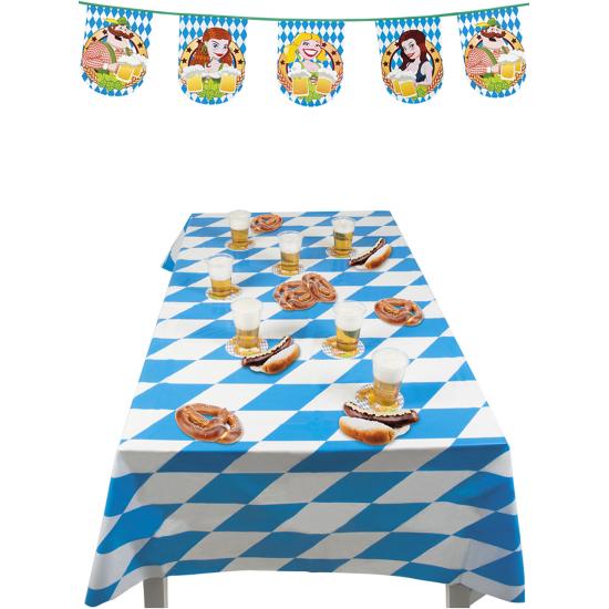 Mantel para Oktoberfest azul y blanco Mantel para Oktoberfest azul y blanco