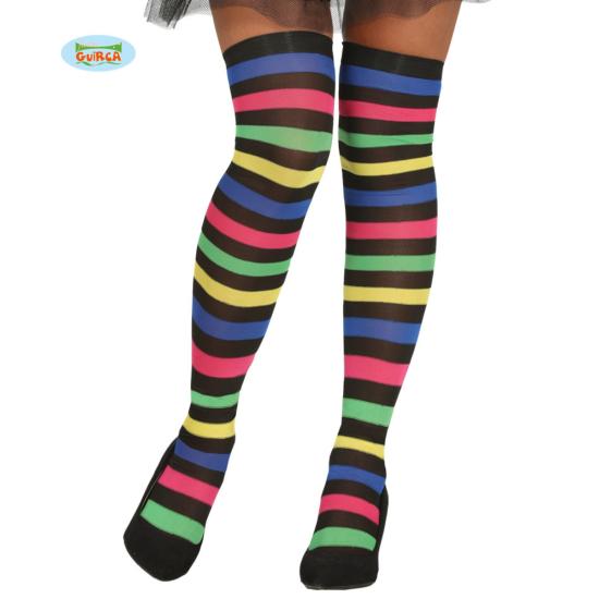 Medias de bruja de rayas multicolor para mujer Medias de bruja de rayas multicolor para mujer