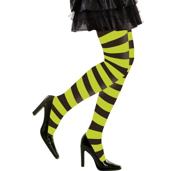 Medias de rayas verdes y negras para mujer Medias de rayas verdes y negras para mujer