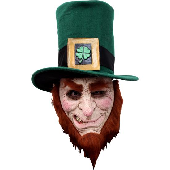 Máscara de leprechaun irlandés de látex para adulto Máscara de leprechaun irlandés de látex para adulto