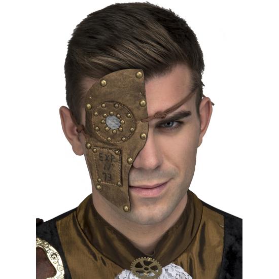 Máscara de media cara steampunk para adulto Máscara de media cara steampunk para adulto