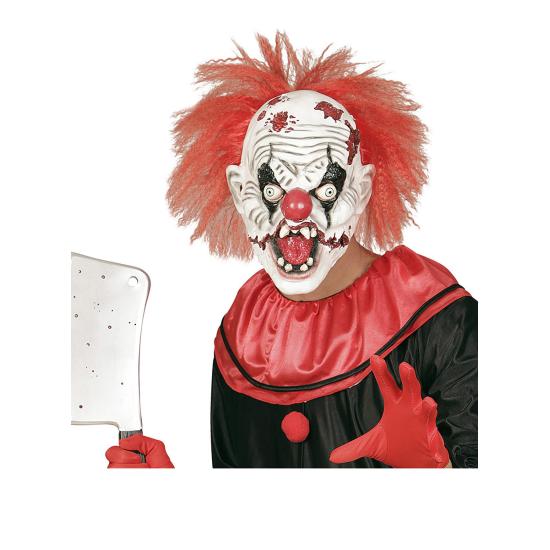 Máscara de payaso loco zombie con pelo Máscara de payaso loco zombie con pelo