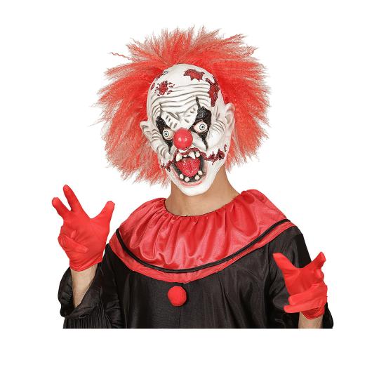 Máscara de payaso loco zombie con pelo Máscara de payaso loco zombie con pelo