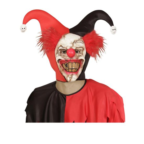 Máscara payaso zombie con pelo Máscara payaso zombie con pelo