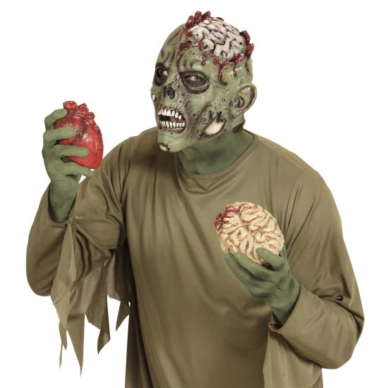 Máscara de zombie con cráneo abierto para adulto Máscara de zombie con cráneo abierto para adulto