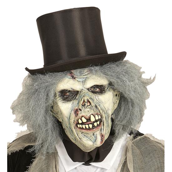 Máscara de zombie descompuesto con peluca para adulto ^ Máscara de zombie descompuesto con peluca para adulto ^